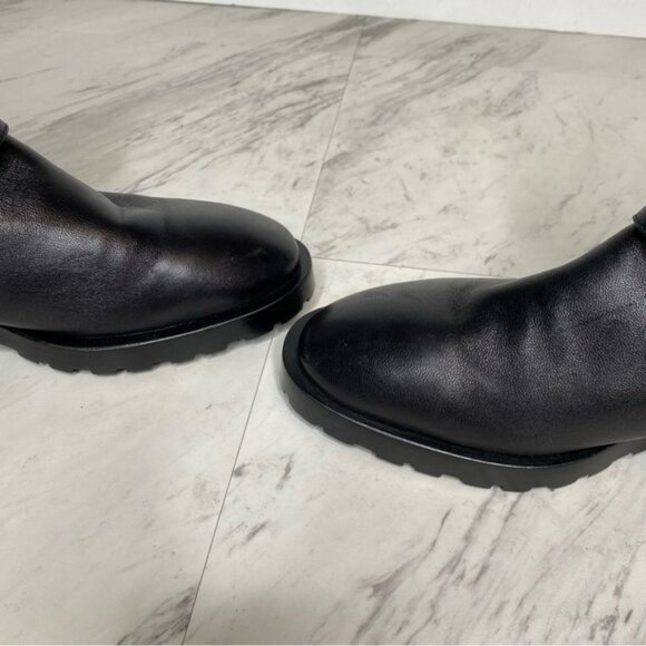 Stuart Weitzman Luxering Black Leather Bootie 7B - Picture 6 of 14